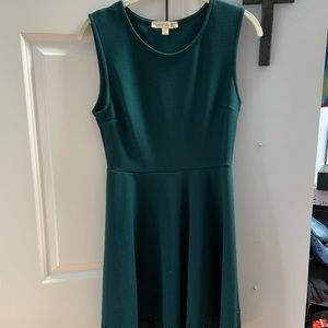 Emerald green skater dress